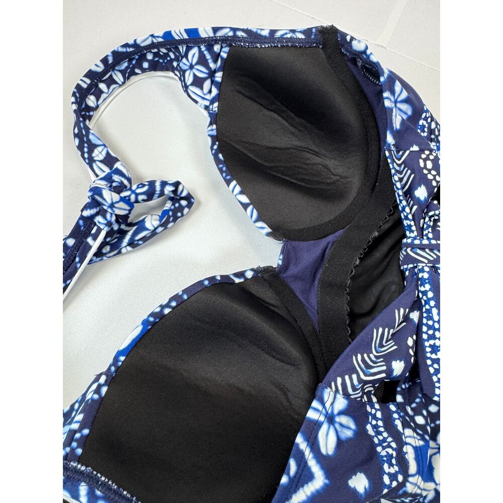 Tommy Bahama One Piece Swimsuit Navy Batik Underwire Molded Cup Womens XS D NWT - Picture 6 of 9